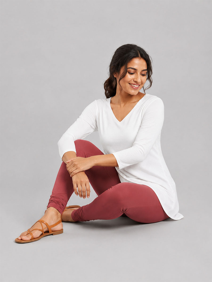 Churidar Leggings Marsala