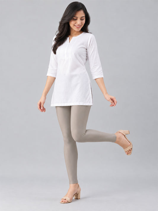 Shimmer Ankle Length Leggings Copper