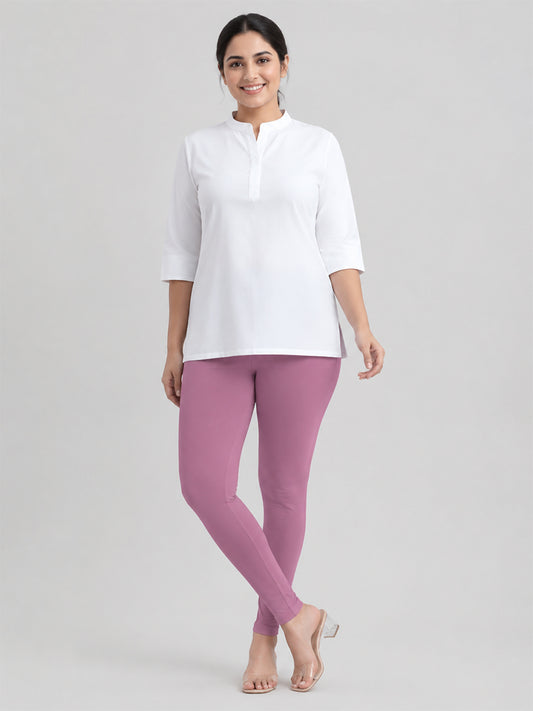 Ankle Length Leggings Rose Wine
