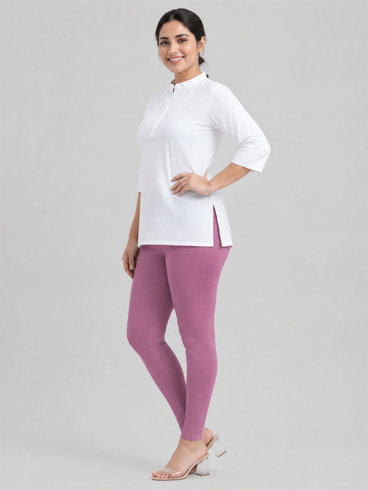 Ankle Length Leggings Rose Wine