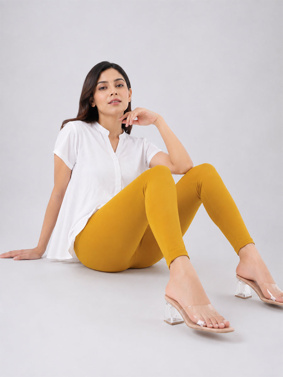 Ankle Length Leggings Mustard