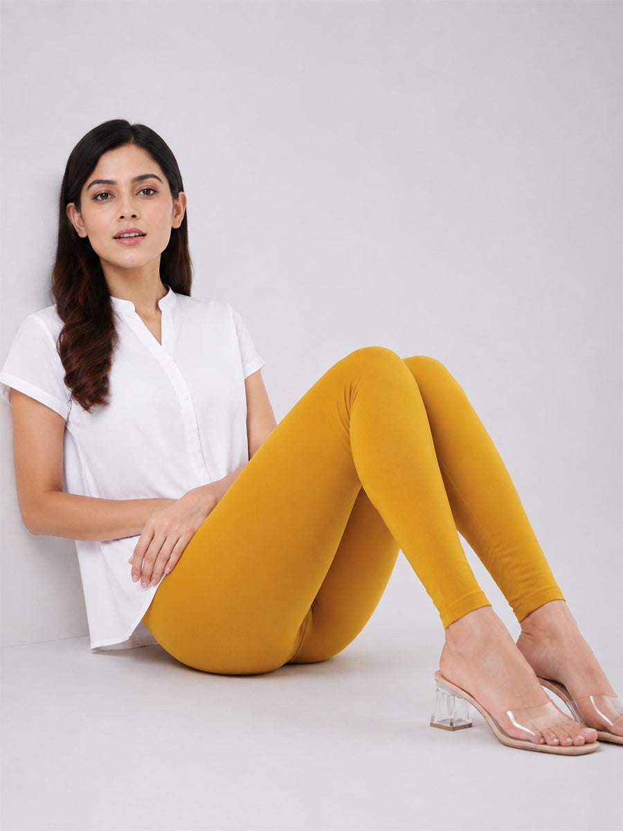 Ankle Length Leggings Mustard