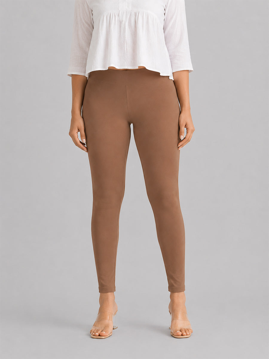Ankle Length Leggings Borwn