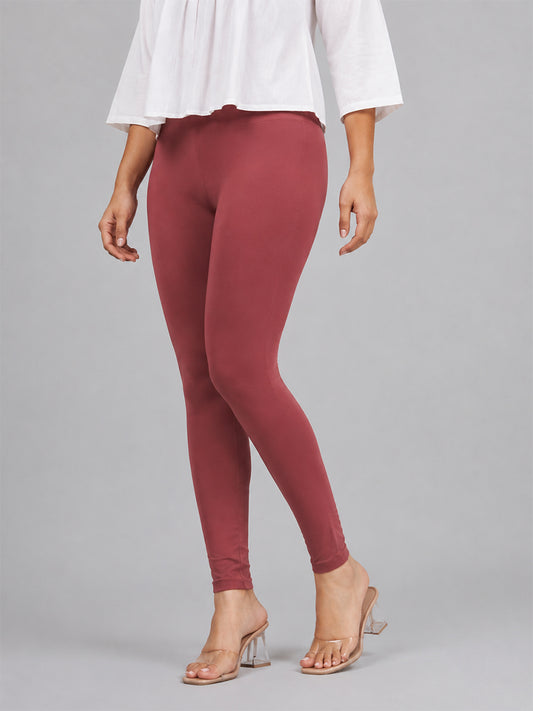 Ankle Length Leggings Marsala