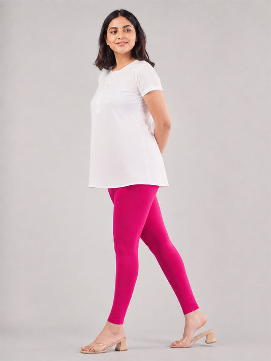 Ankle Length Leggings Rani Pink