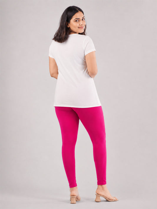 Ankle Length Leggings Rani Pink