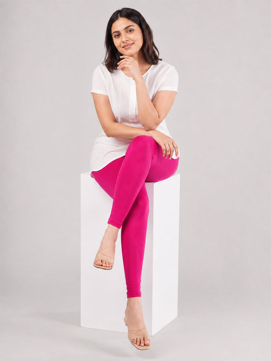 Ankle Length Leggings Rani Pink