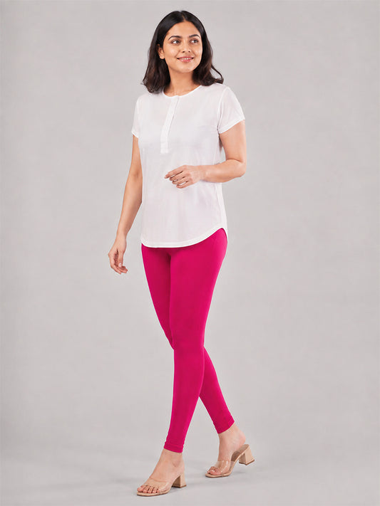 Ankle Length Leggings Rani Pink