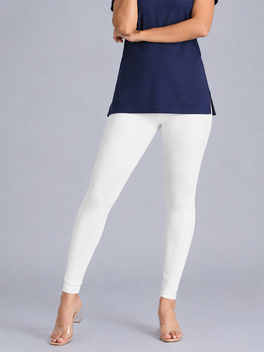Ankle Length Leggings White