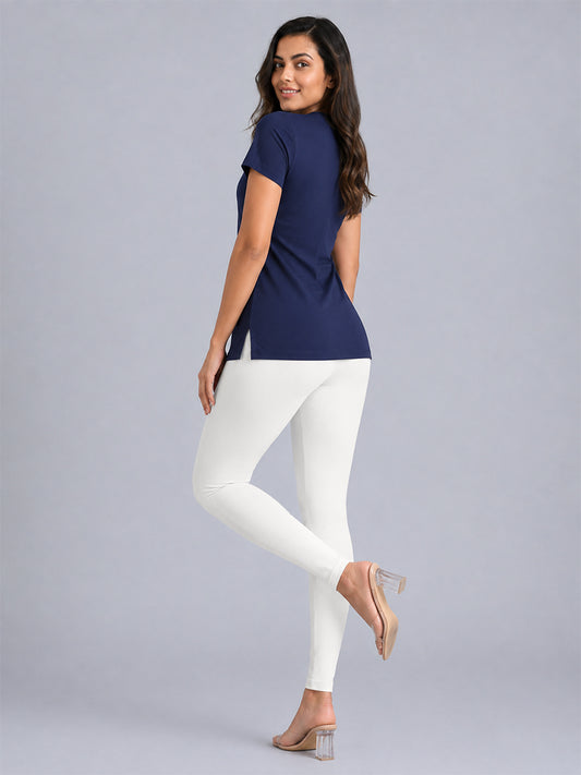 Ankle Length Leggings White