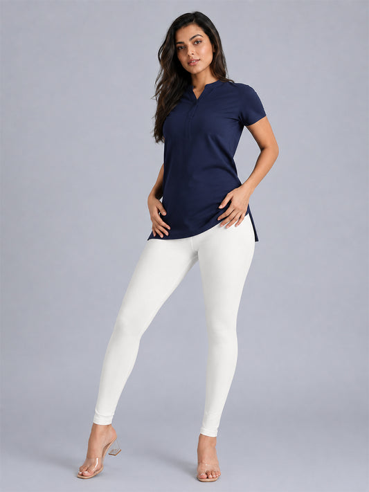 Ankle Length Leggings White
