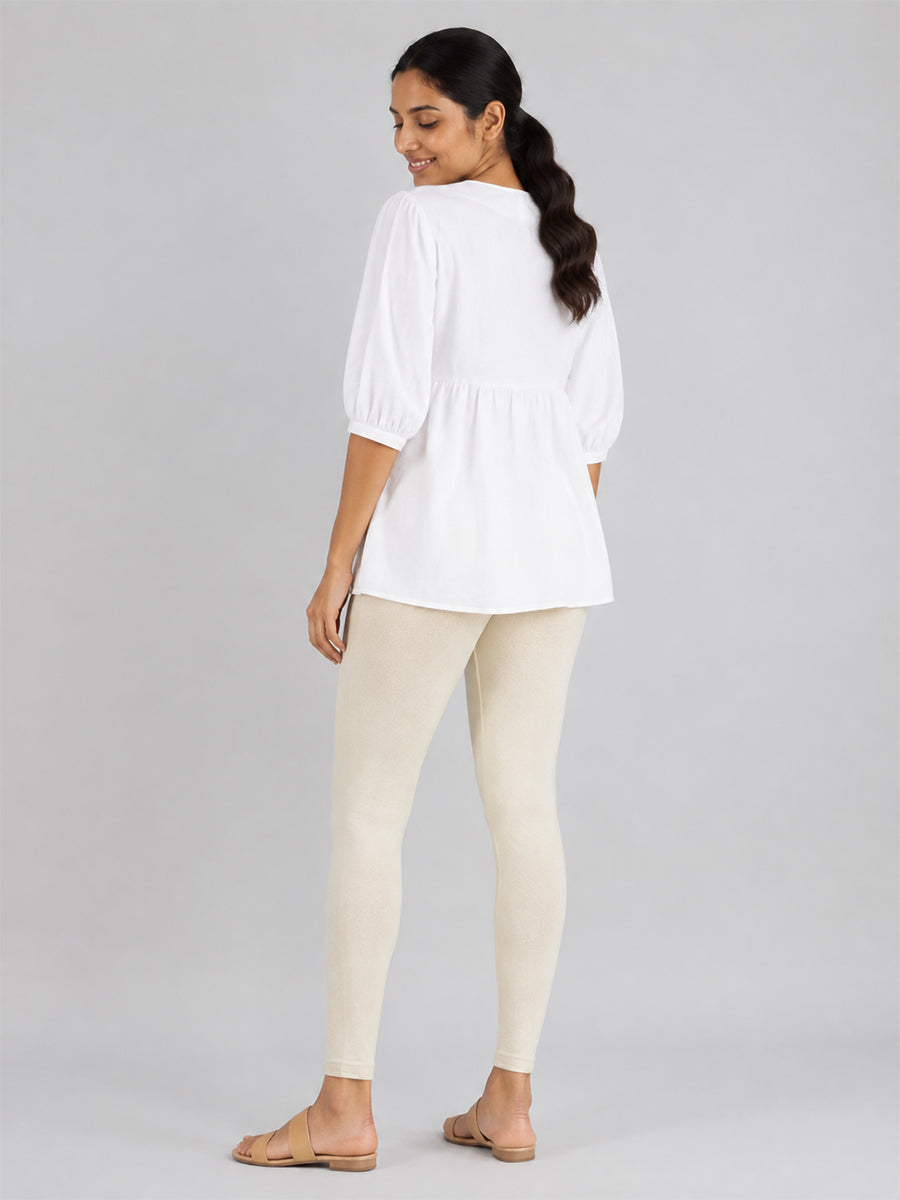 Ankle Length Leggings Cream