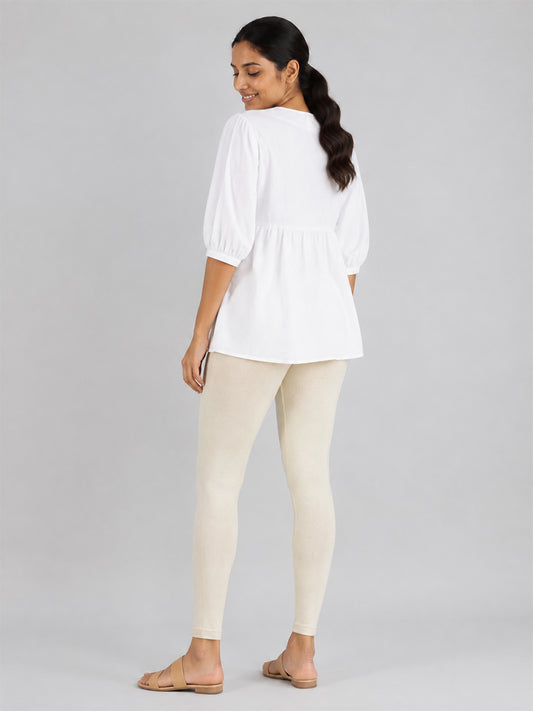 Ankle Length Leggings Cream