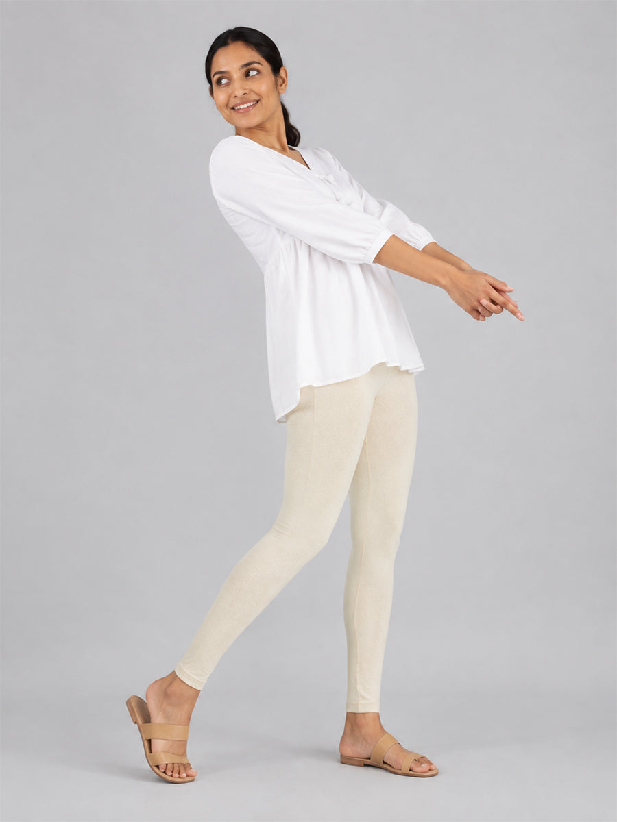 Ankle Length Leggings Cream