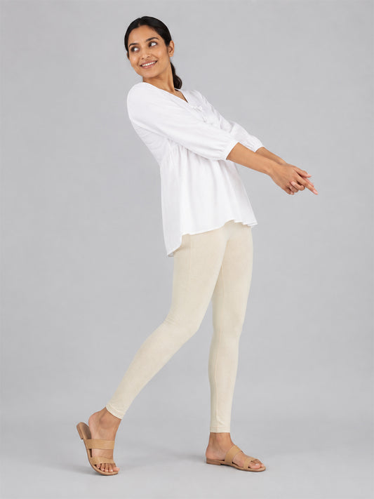 Ankle Length Leggings Cream