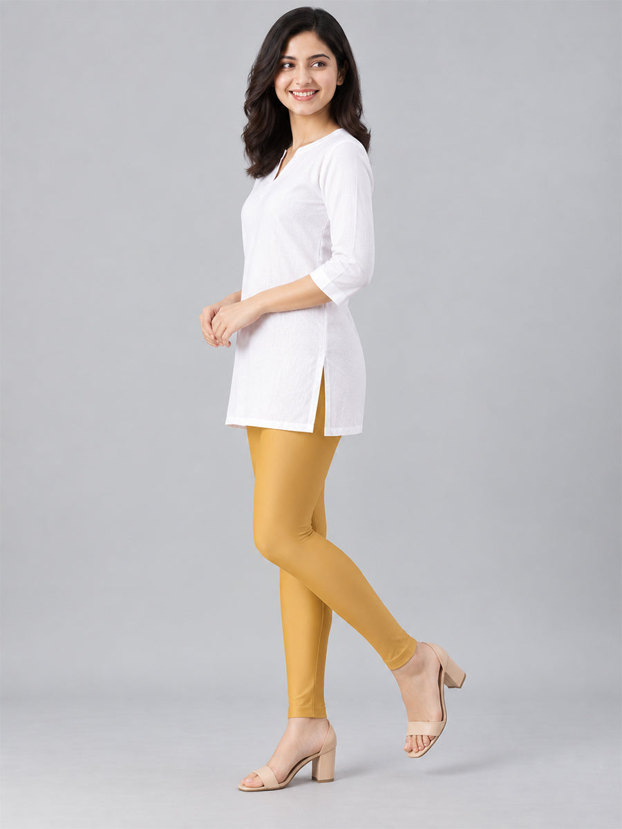 Shimmer Ankle Length Leggings Gold