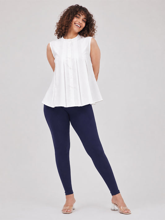 Ankle Length Leggings  Navy