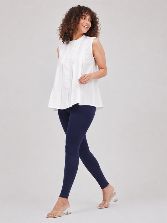 Ankle Length Leggings  Navy