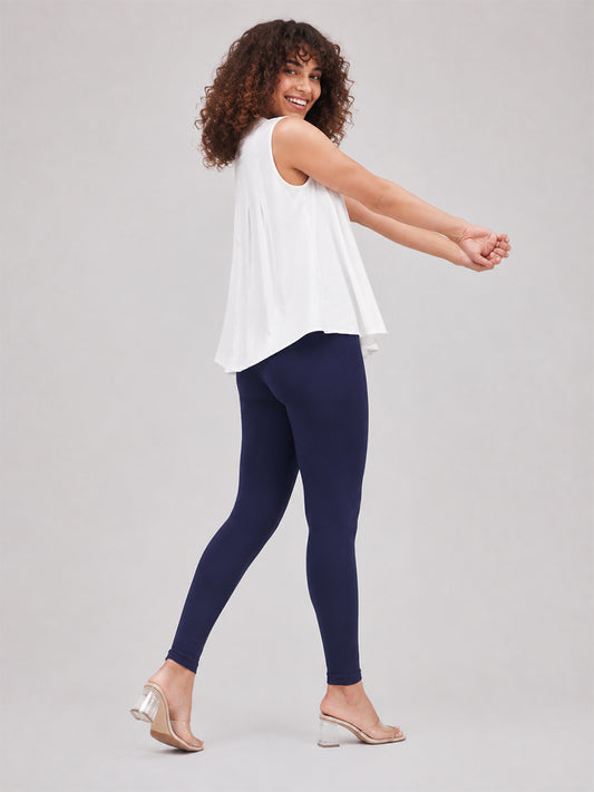 Ankle Length Leggings  Navy