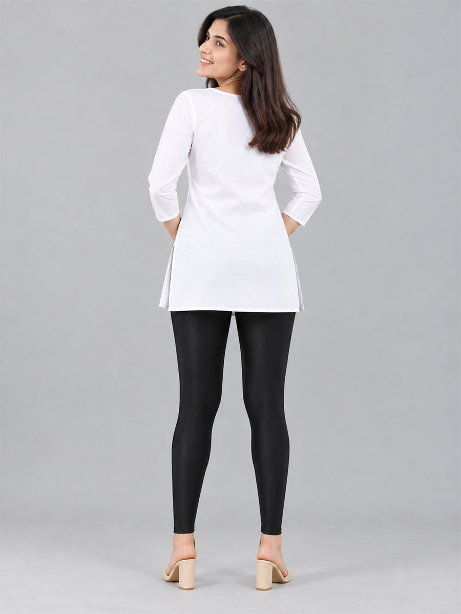 Shimmer Ankle Length Leggings Black