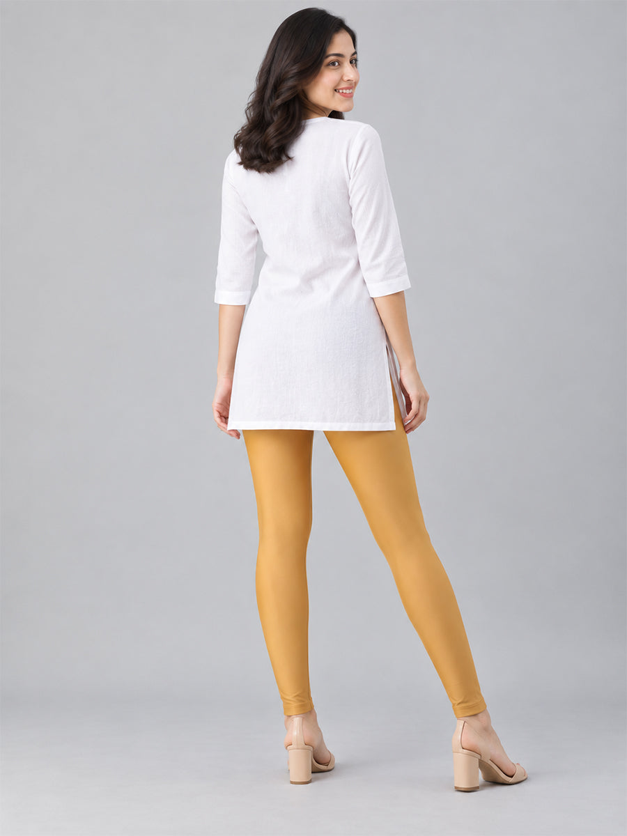 Shimmer Ankle Length Leggings Gold