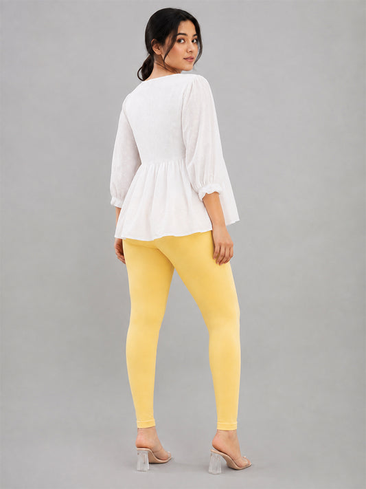 Ankle Length Leggings  Lemon Yellow