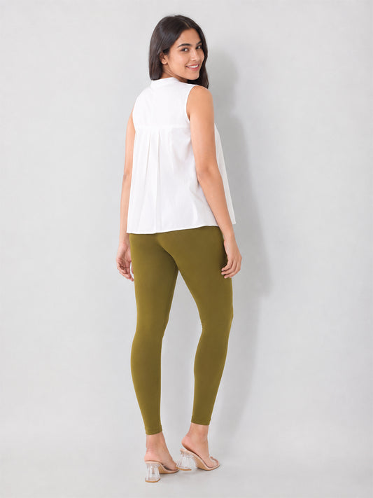 Ankle Length Leggings  Olive