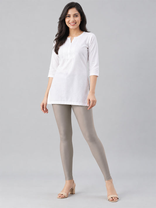 Shimmer Ankle Length Leggings Copper