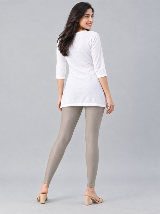 Shimmer Ankle Length Leggings Copper